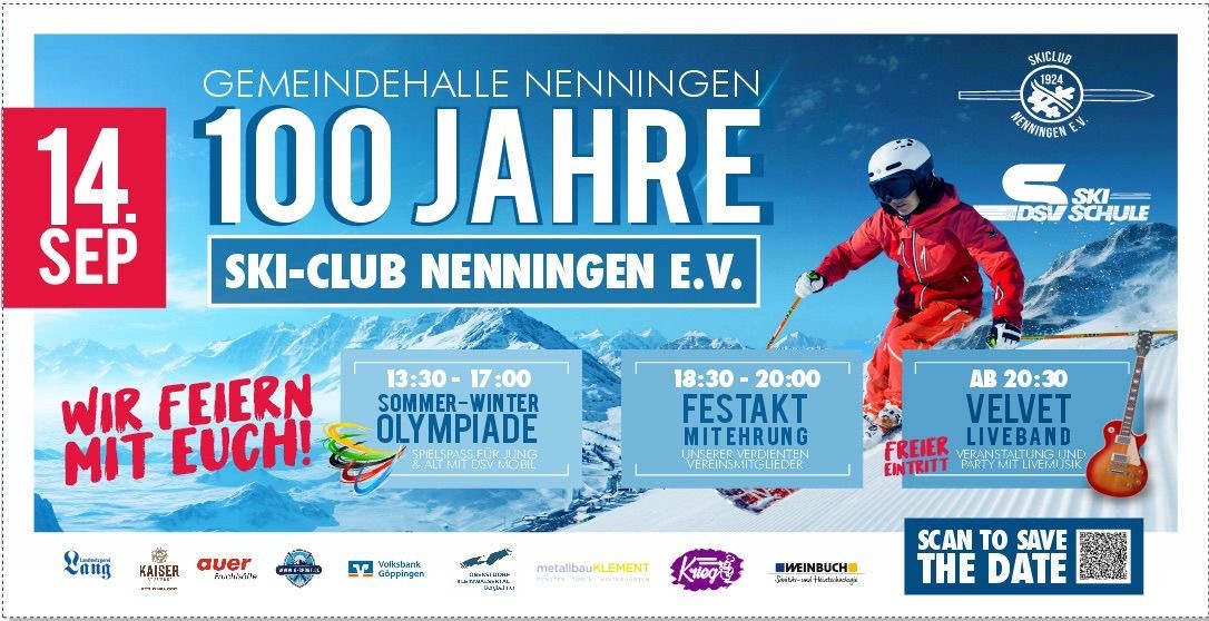 Jubiläumsflyer 100 Jahre Skiclub Nenningen